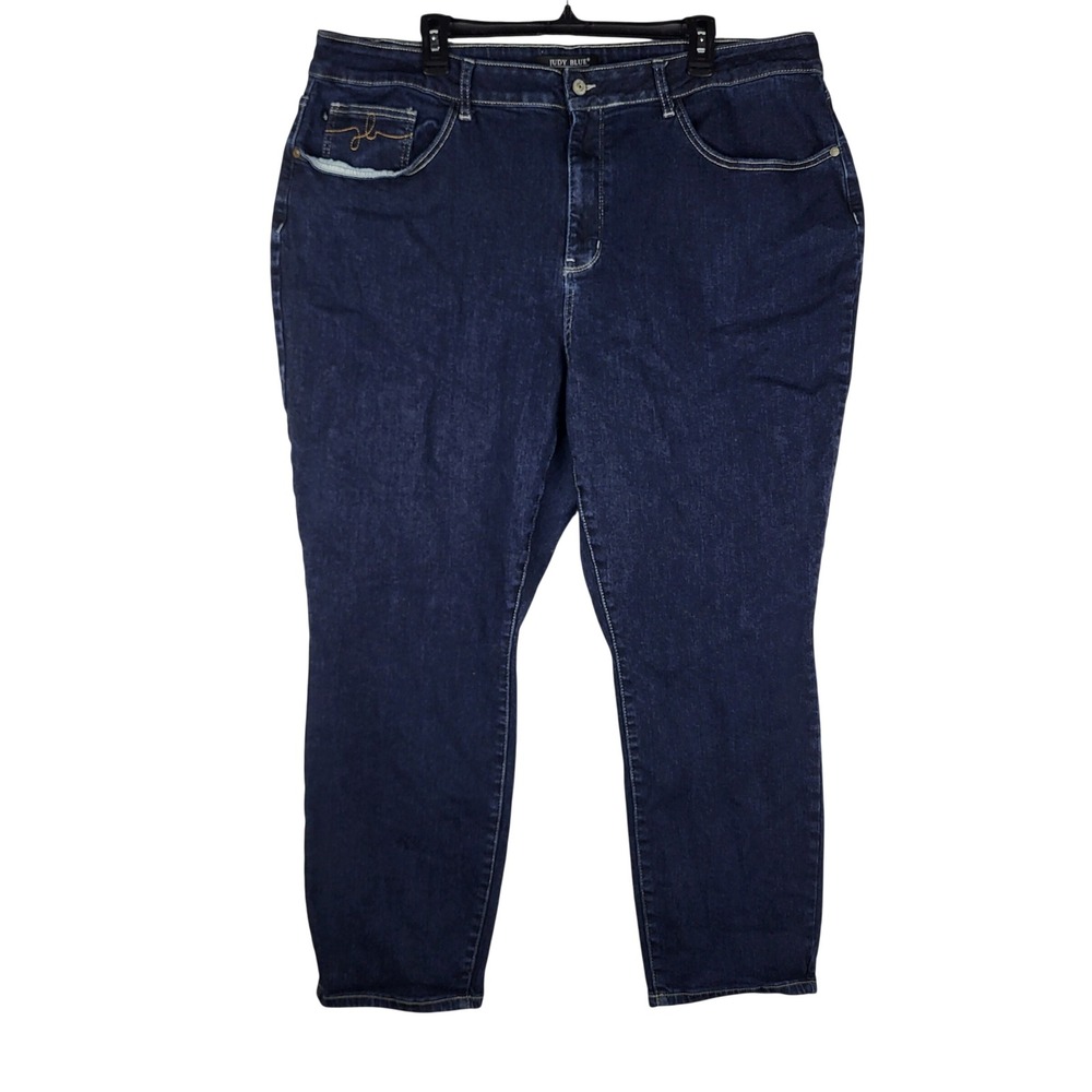 Judy Blue Mom Jean Womens 24W Dark Wash High Rise JB88273 Denim Stretch Casual